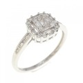 K18WG ダイヤモンド リング 0.30CT