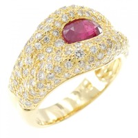 K18YG ルビー リング 0.56CT