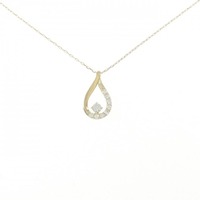 【リメイク】K18YG ダイヤモンド ネックレス 0.15CT