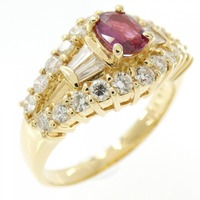 K18YG ルビー リング 0.44CT