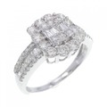 K18WG ダイヤモンド リング 1.00CT