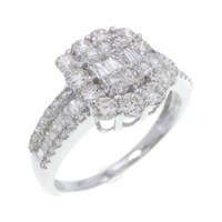 K18WG ダイヤモンド リング 1.00CT