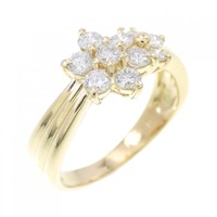 K18YG フラワー ダイヤモンド リング 0.50CT