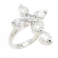 PT クロス ダイヤモンド リング 2.18CT