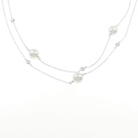 K18WG アコヤパール ネックレス