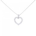 PT ハート ダイヤモンド ネックレス 0.60CT