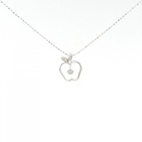 K18WG アップル ダイヤモンド ネックレス 0.07CT
