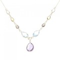 750YG カラーストーン ネックレス
