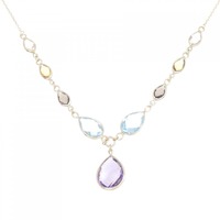 750YG カラーストーン ネックレス