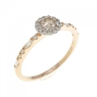 K18PG/PT ダイヤモンド リング 0.20CT