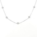 K18WG ダイヤモンド ネックレス 1.00CT