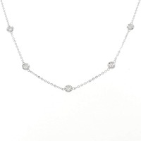 K18WG ダイヤモンド ネックレス 1.00CT