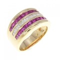 K18YG ルビー リング 2.40CT