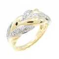 K18YG/PT ダイヤモンド リング 0.15CT