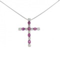 PT クロス ルビー ネックレス 0.947CT