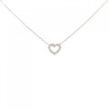 K18PG ハート ダイヤモンド ネックレス 0.15CT