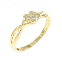 K18YG ハート ダイヤモンド リング 0.03CT