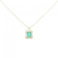 【新品】K18YG エメラルド ネックレス 0.32CT
