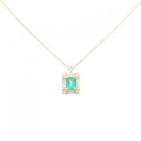 【新品】K18YG エメラルド ネックレス 0.32CT