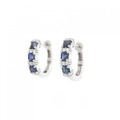 K18WG サファイヤ ピアス 1.18CT