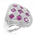 K18WG ルビー リング 1.15CT