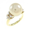 K18YG 白蝶パール リング 11.2mm