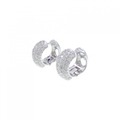 K18WG パヴェ ダイヤモンド ピアス 1.20CT