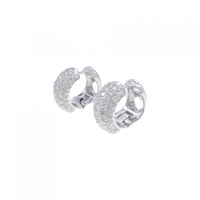 K18WG パヴェ ダイヤモンド ピアス 1.20CT