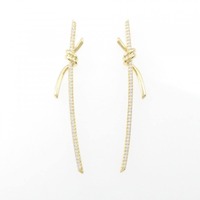 ティファニー ノット ドロップ ピアス 0.310CT