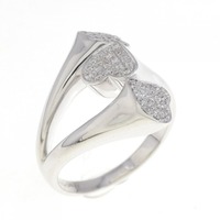18KWG ハート ダイヤモンド リング 0.17CT