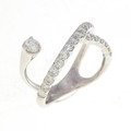 K18WG ダイヤモンド リング 0.35CT