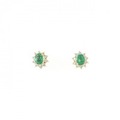 K18YG エメラルド ピアス 0.40CT