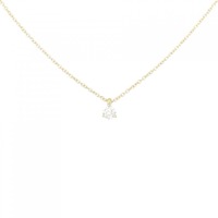 K18YG ソリティア ダイヤモンド ネックレス 0.10CT