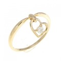 K18YG ハート ダイヤモンド リング 0.05CT