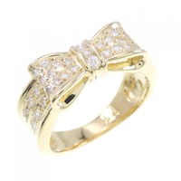 K18YG リボン ダイヤモンド リング 0.34CT
