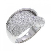K18WG パヴェ ダイヤモンド リング 1.79CT