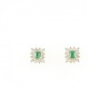 K18YG エメラルド ピアス 0.18CT