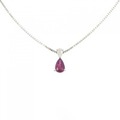 PT999/PT ルビー ネックレス 0.55CT