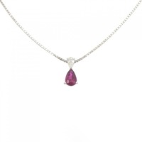 PT999/PT ルビー ネックレス 0.55CT