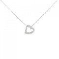 PT ハート ダイヤモンド ネックレス 0.15CT