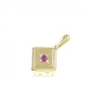 【新品】K18YG ルビー ペンダント 0.08CT