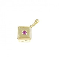 【新品】K18YG ルビー ペンダント 0.08CT