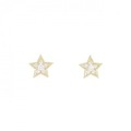 K18YG スター ダイヤモンド ピアス 0.12CT