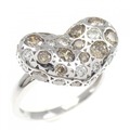 K18WG ハート ダイヤモンド リング 1.50CT