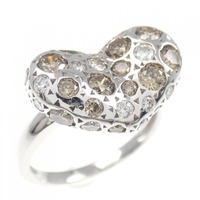 K18WG ハート ダイヤモンド リング 1.50CT