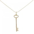 K18YG キー ダイヤモンド ネックレス 0.37CT