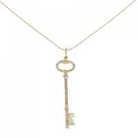 K18YG キー ダイヤモンド ネックレス 0.37CT
