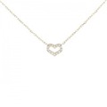 K18YG ハート ダイヤモンド ネックレス 0.07CT