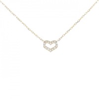 K18YG ハート ダイヤモンド ネックレス 0.07CT