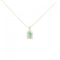 【新品】K18YG エメラルド ネックレス 0.10CT